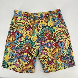 Loudmouth Golf Shorts Mens Size 36 Funhouse Colorful Summer Active Happy